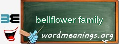 WordMeaning blackboard for bellflower family